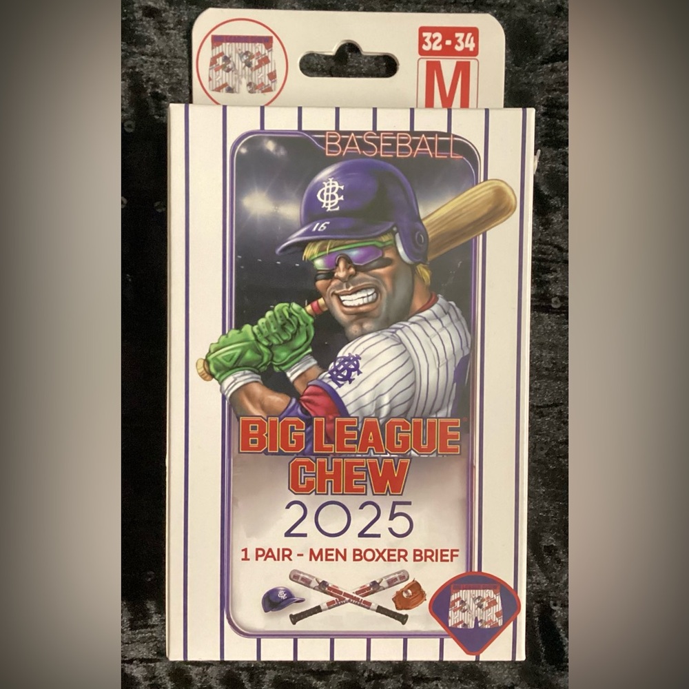 2025 Big League Chew Boxer Briefs - Purple and Green M